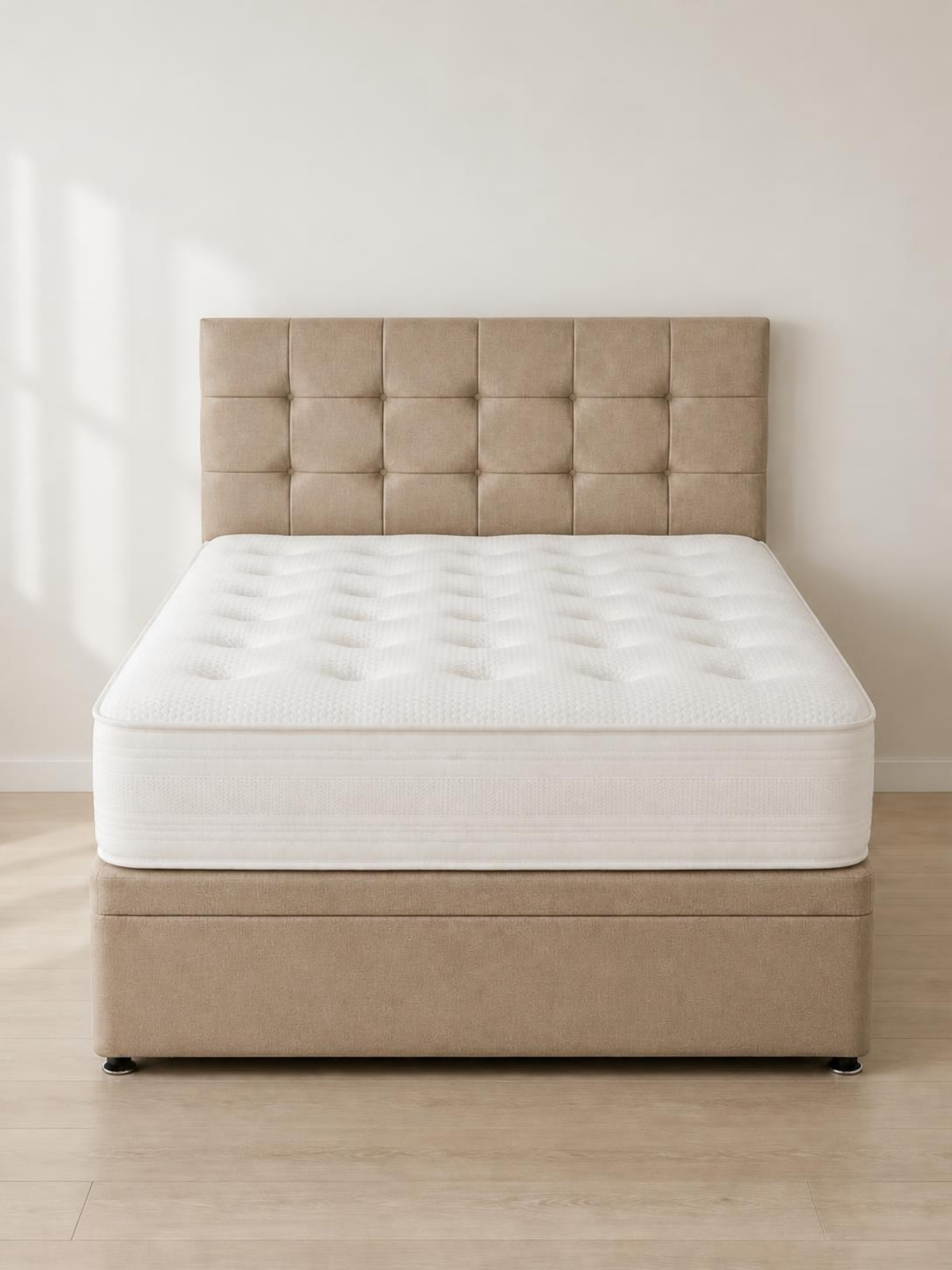 Clyde 2 Drawer Divan Set & 24" Headboard Package Deal – front view