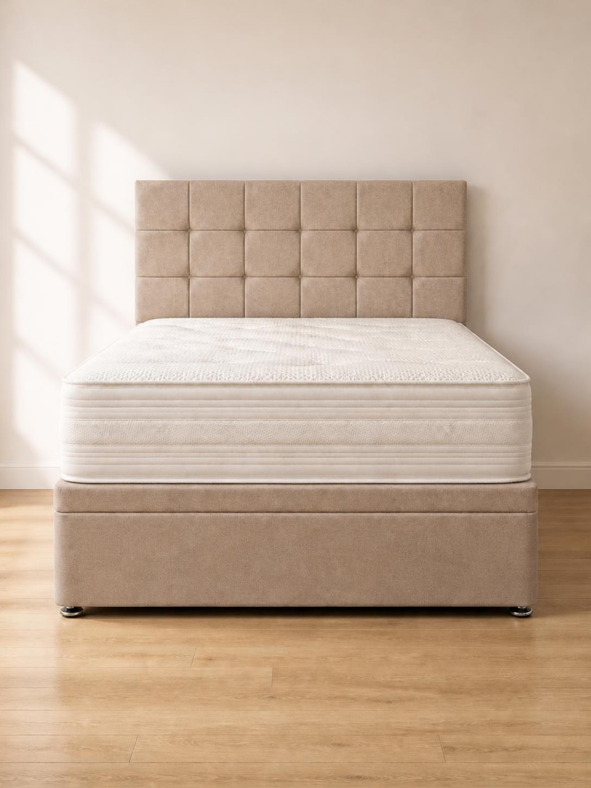 Clyde 1000 Ottoman Storage Divan Set & 24" Headboard Package Deal – front view