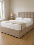 Clyde 1000 Ottoman Storage Divan Set & 24" Headboard Package Deal – in a bedroom