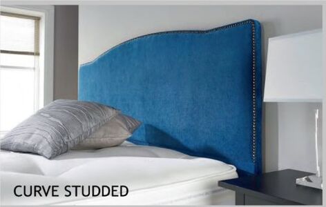 Curve Studded Floorstanding Headboard