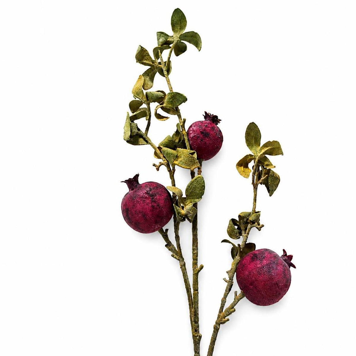 Pack of 6 x 75cm Artificial Pomegranate Stem Artificial Purple