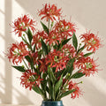 Pack of 6 x 72cm Artificial Coral Spider Lily Stems