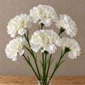 Pack of 6 x 57cm White Carnation Artificial Flowers