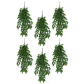 Pack of 6 x Hanging UV and Fire Resistant Artificial Clustered Fern Plant 128cm