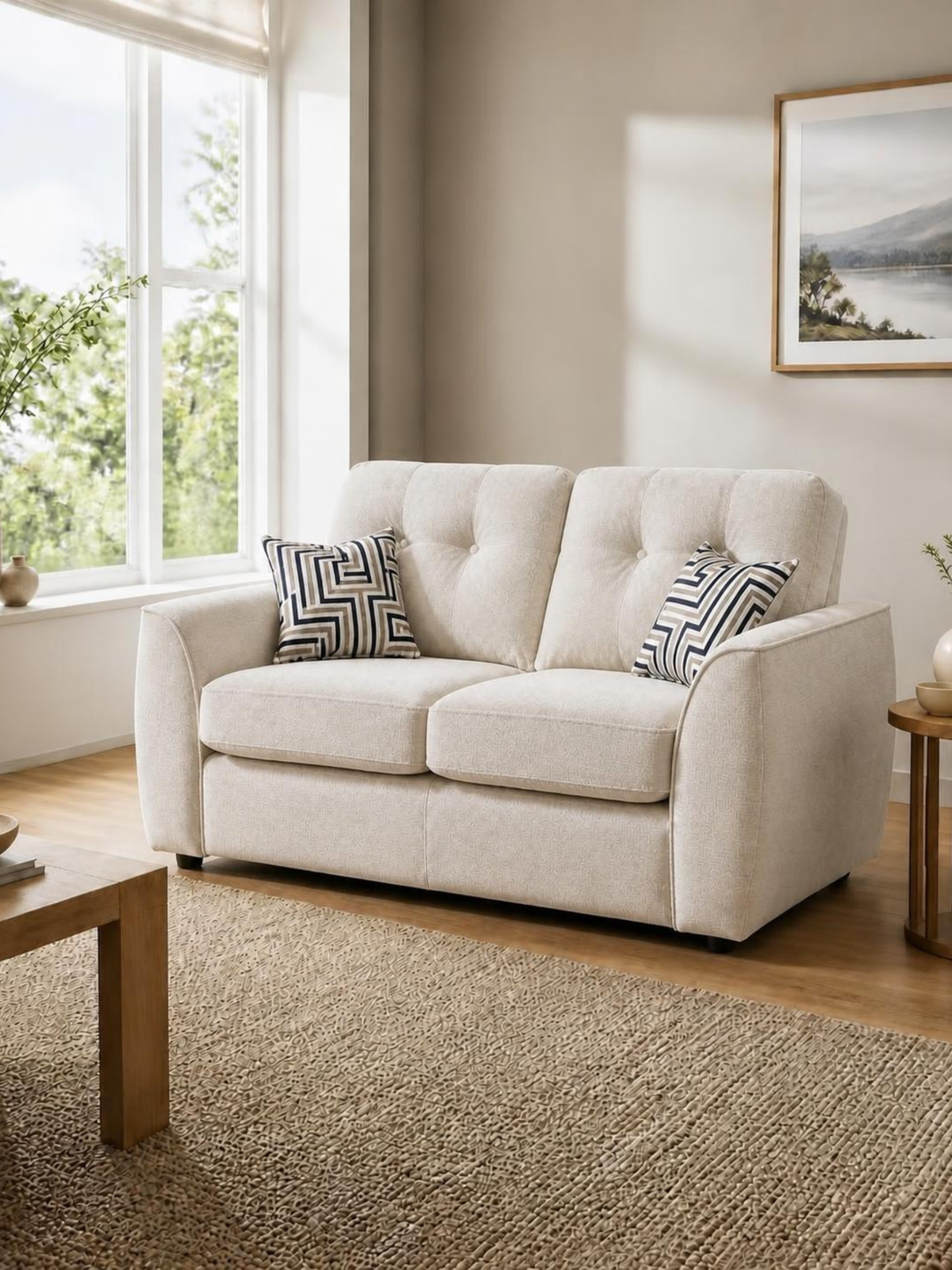 Daniel 2 Seater Sofa – in a living room