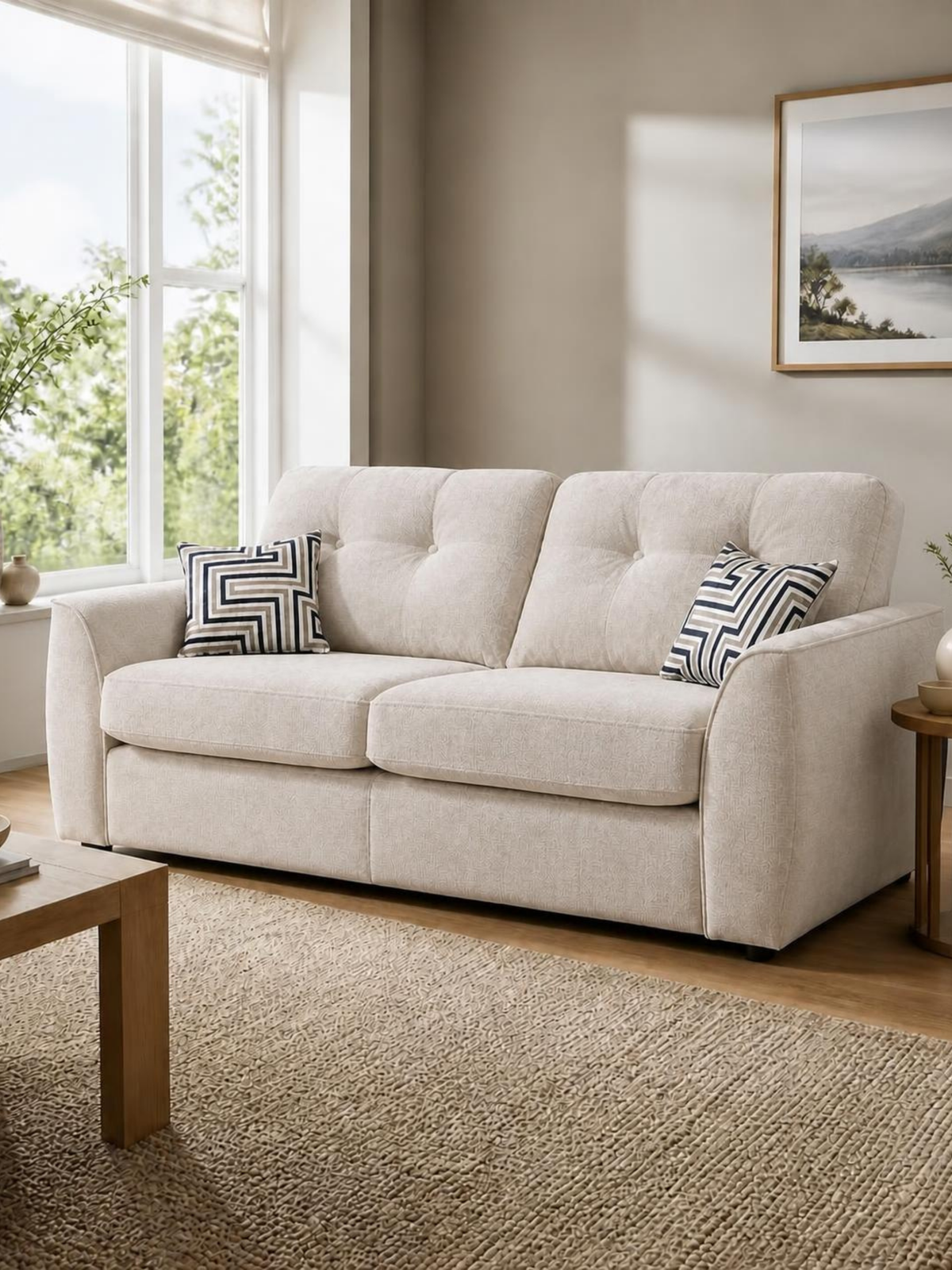 Daniel 3 Seater Sofa – in a living room