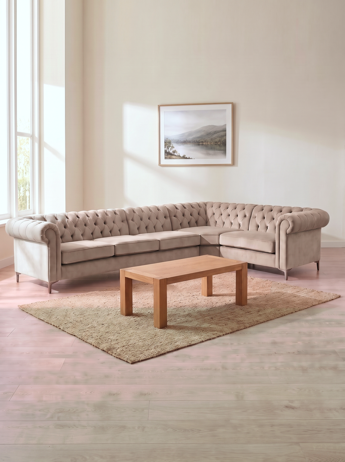 Dorchester 3 Corner 1 Sofa – in a living room