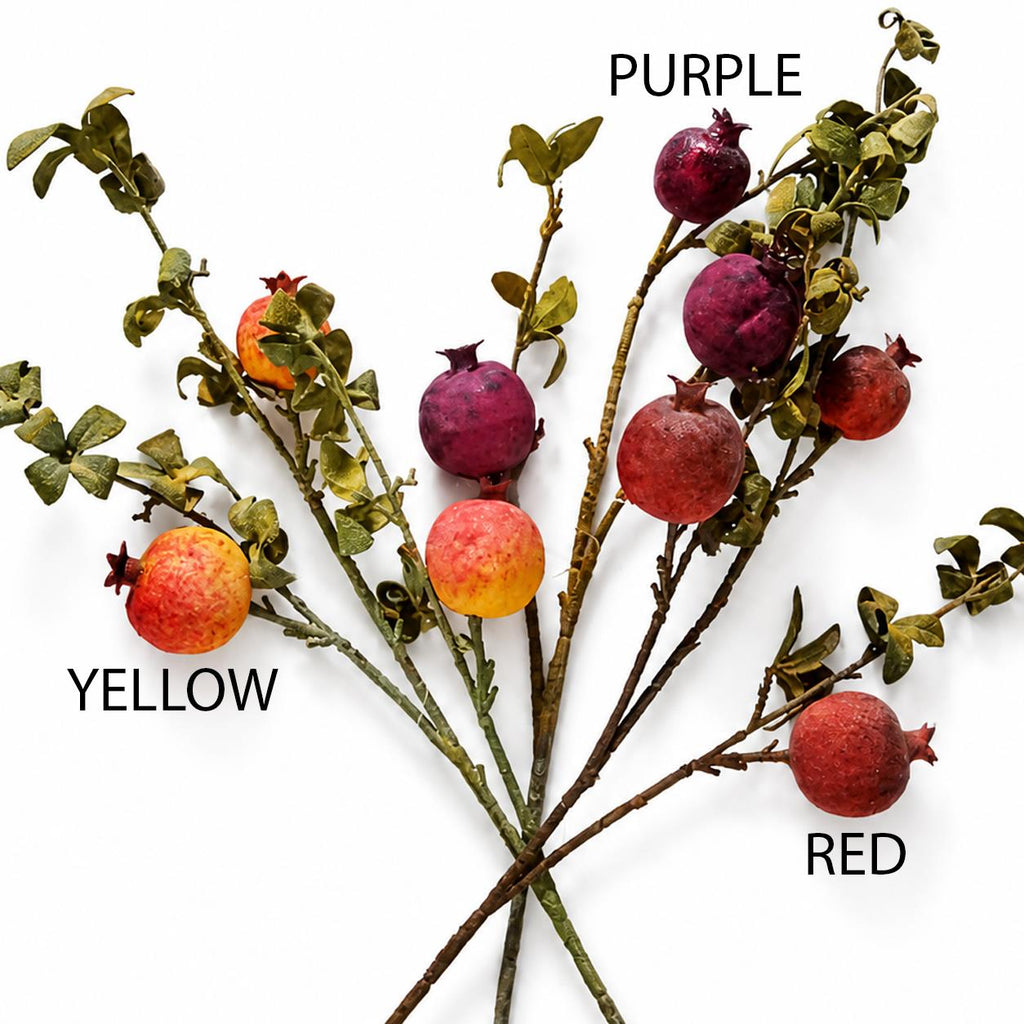 75cm Pomegranate Stem Artificial Purple