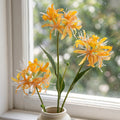 72cm Artificial Yellow Spider Lily Stem