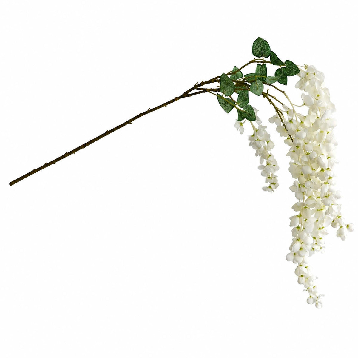 Pack of 6 x 110cm Artificial White Wisteria Flower Sprays