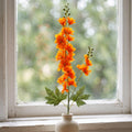 85cm Artificial Orange Larkspur Flower Stem