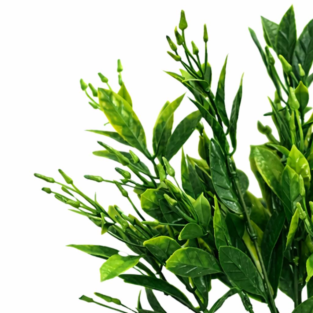 32cm Artificial Green Foliage Spray Stem – Faux Leafy Decorative Greenery