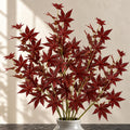 Pack of 6 x 90cm Artificial Red Japanese Maple Leaf Sprays