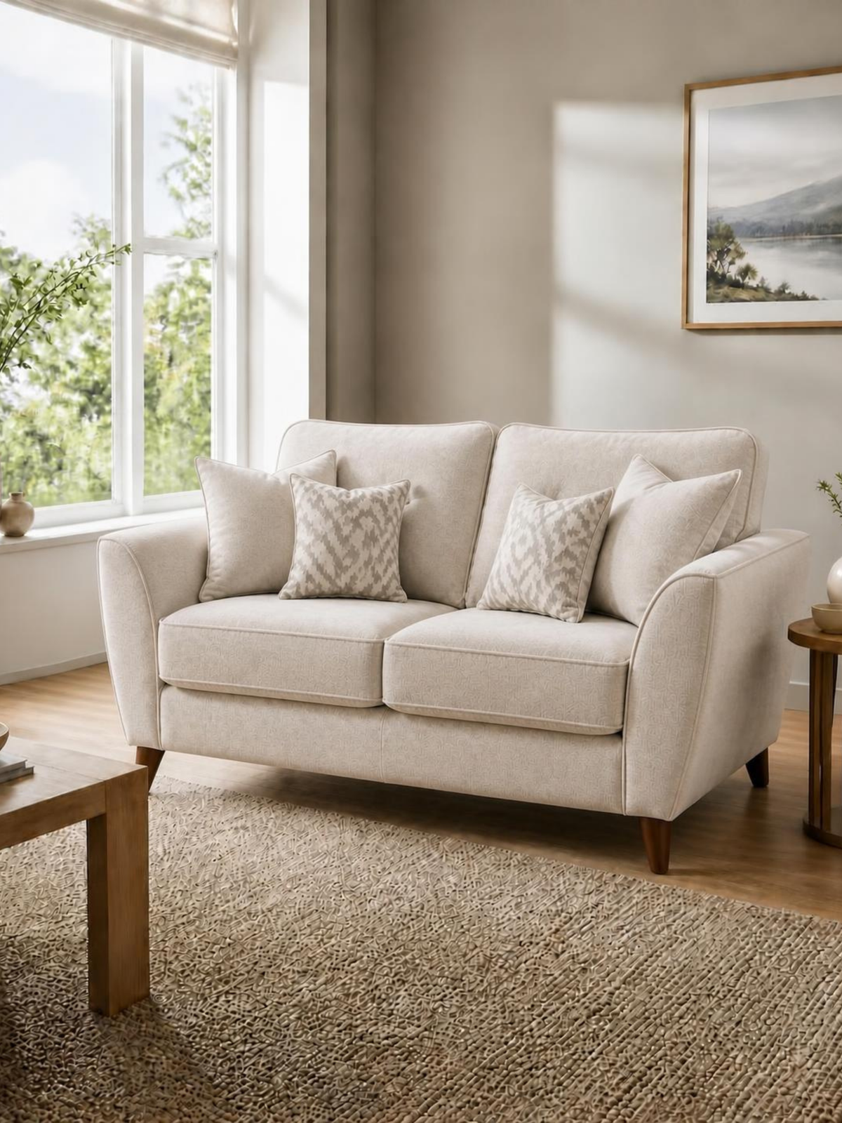 Eva 2 Seater Sofa – in a living room