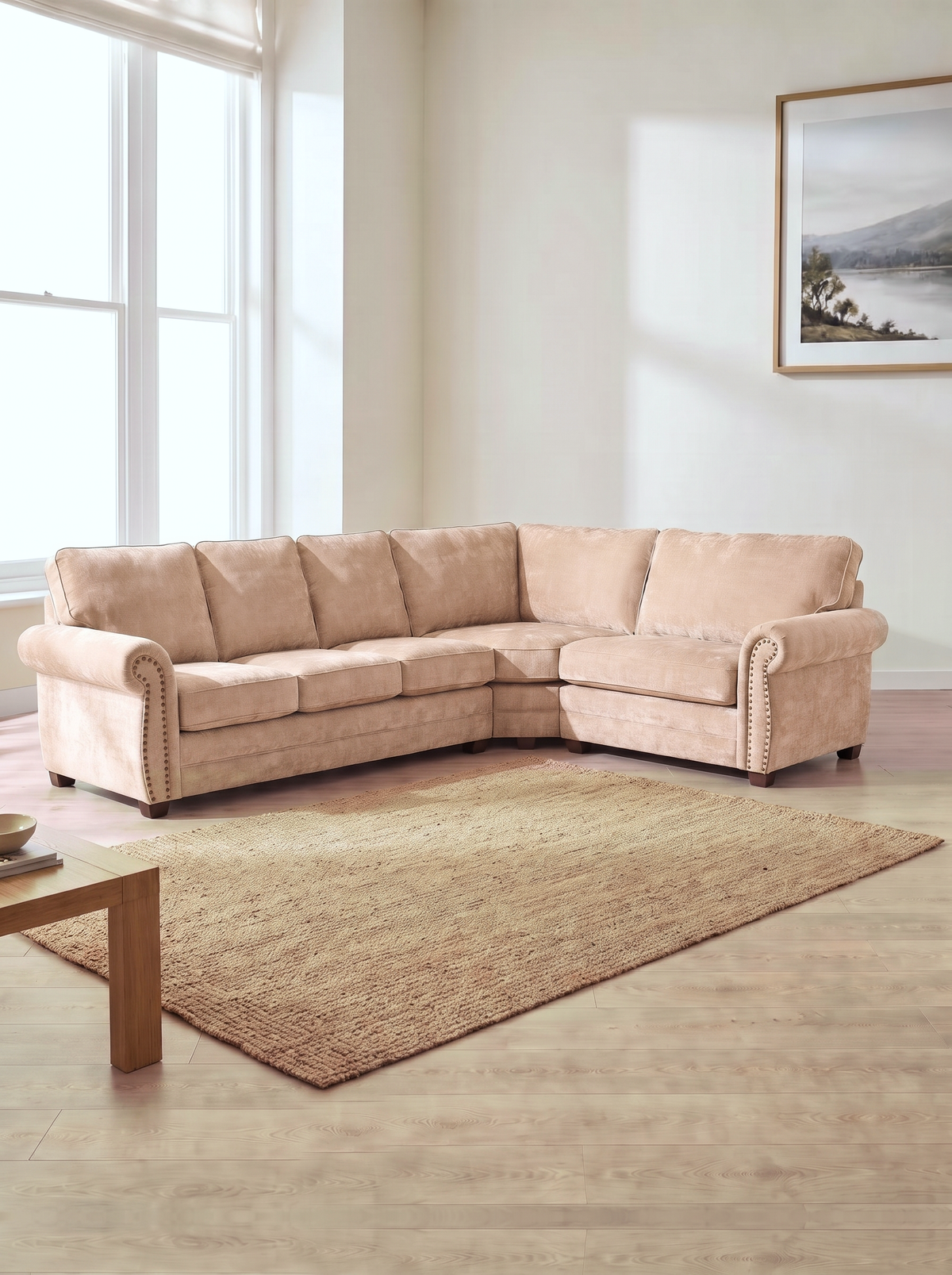 Julia 3 Corner 1 Sofa – in a living room