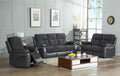 Kinloch charcoal fabric manual recliner suite
