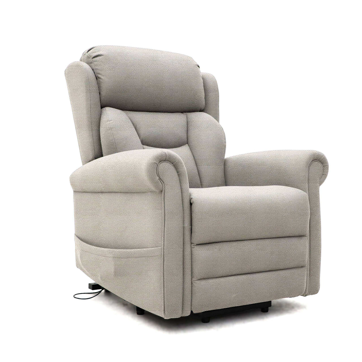 Dallux Nevis riser recliner chair in Cream, front angle