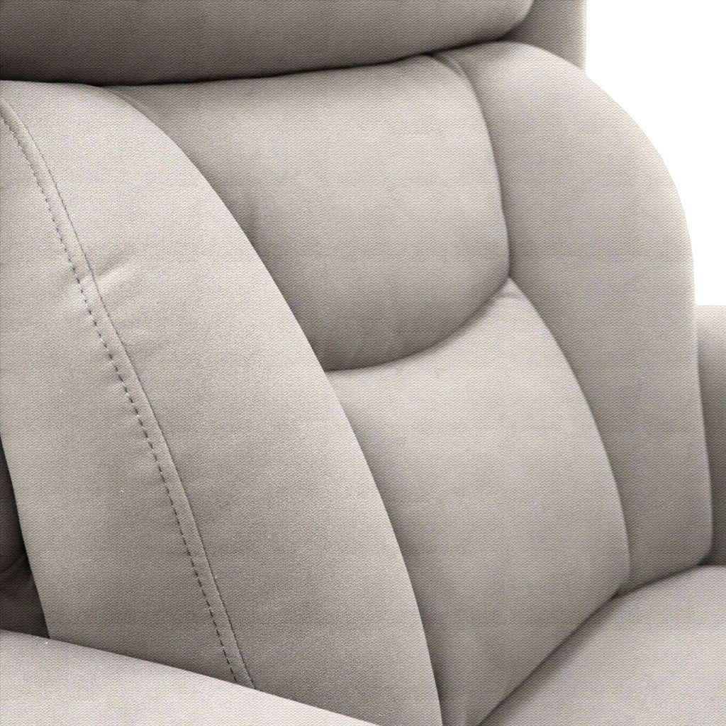 Dallux Nevis riser recliner chair in Cream, fabric close-up