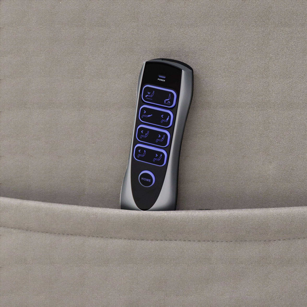 Dallux Nevis riser recliner chair in Cream, illuminated handset