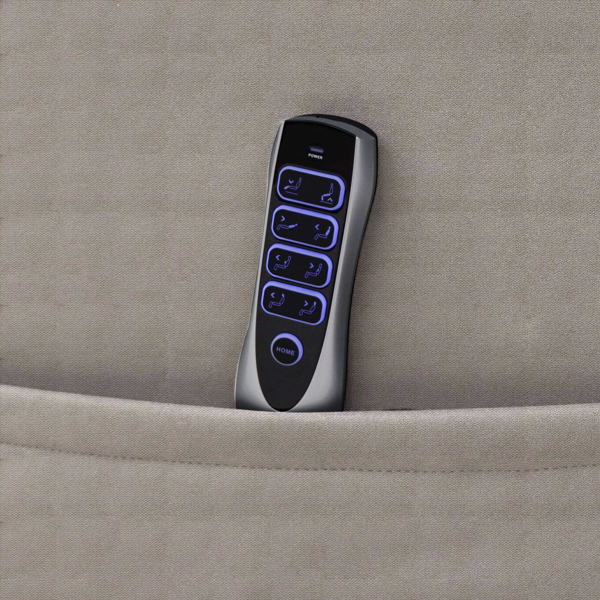 Dallux Nevis riser recliner chair in Cream, illuminated handset
