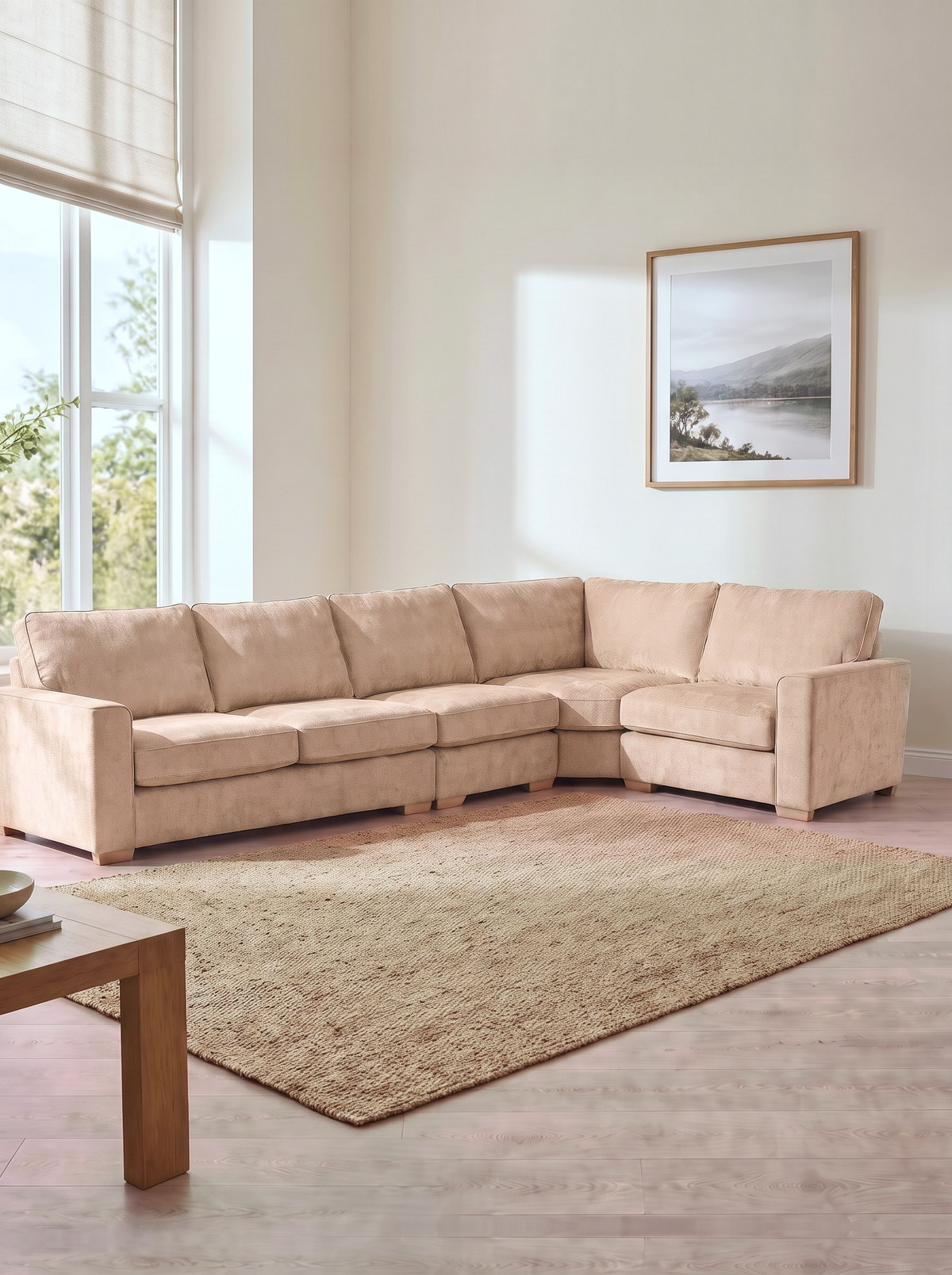 Ludlow 3 Corner 1 Sofa – in a living room