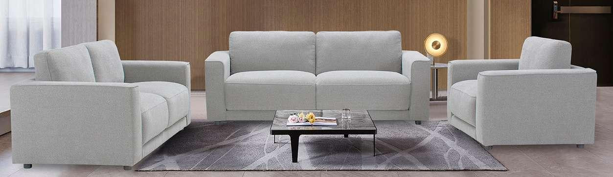 Luna contemporary sofa in Dove