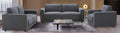 Luna contemporary sofa in Pewter