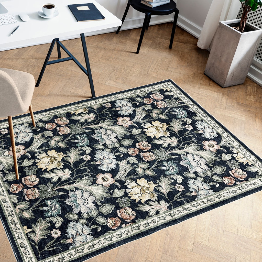 Classics Collection Midnight Florals Rug