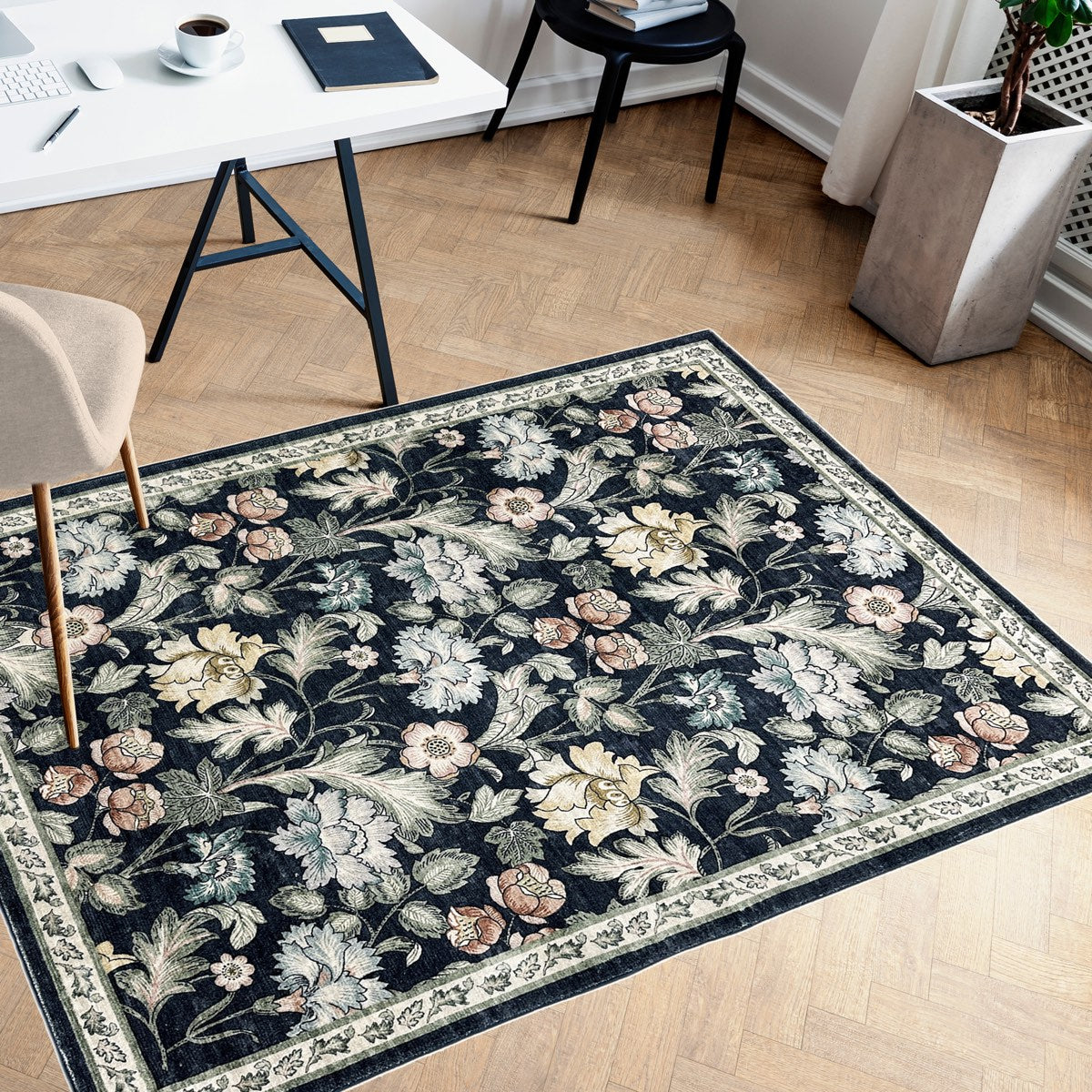 Classics Collection Midnight Florals Rug