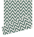 Duo Weave Chevron Green Rug