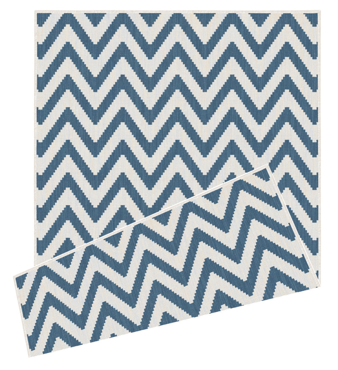 Duo Weave Chevron Ocean Rug