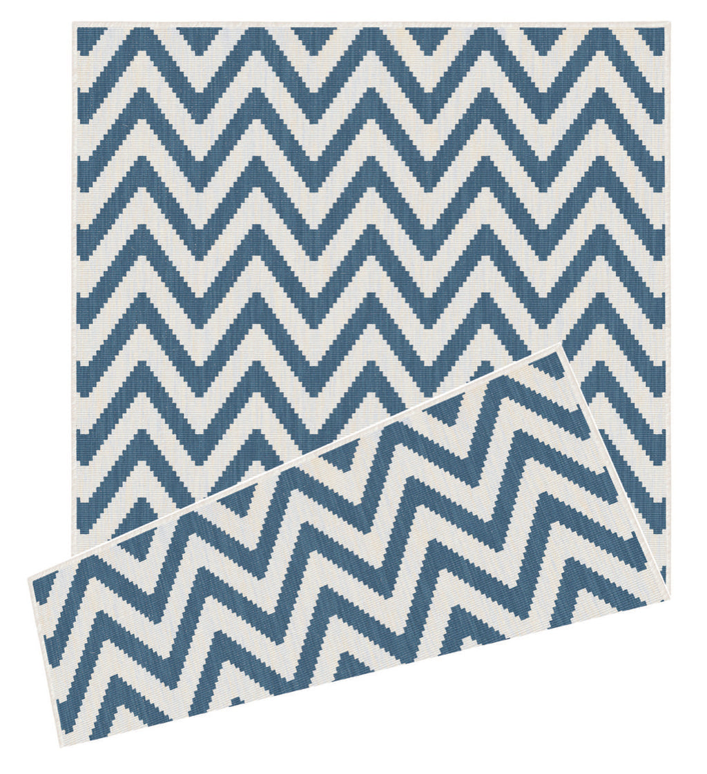 Duo Weave Chevron Ocean Rug