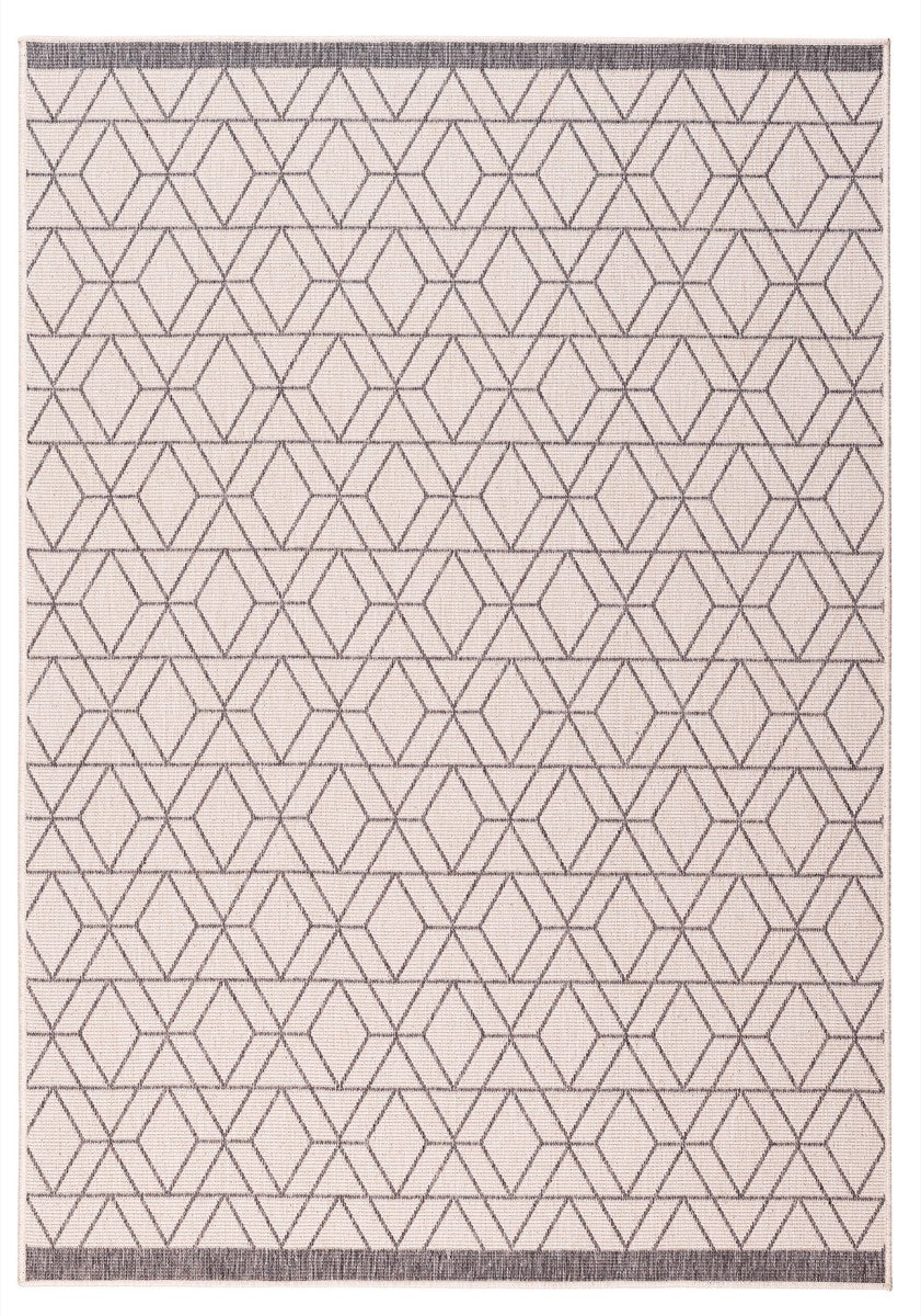Duo Weave Diamonds Grey Rug