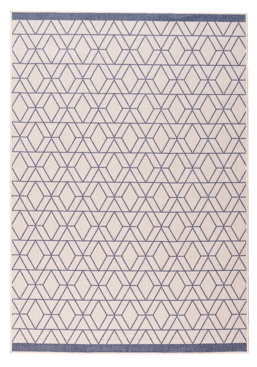 Duo Weave Diamonds Ocean Rug