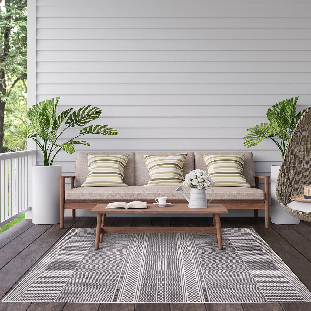 Duo Weave Fine Weave Grey Rug