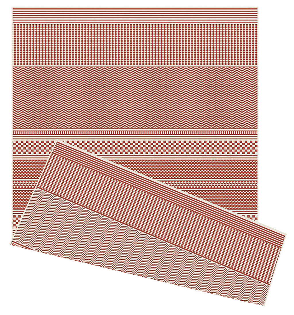 Duo Weave Fine Weave Rust Rug