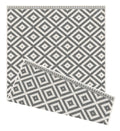 Duo Weave Modern Geo Grey Rug