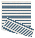 Duo Weave Modern Stripes Ocean Rug