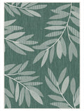 Duo Weave Trailing Leaves Green Rug
