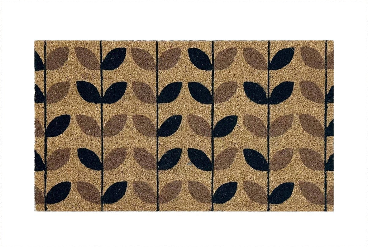 Gainsborough Black/Brown Leaf Doormat