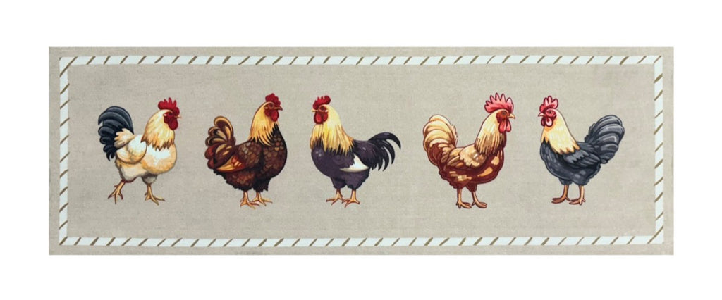 Knightsbridge Chickens Beige Doormat
