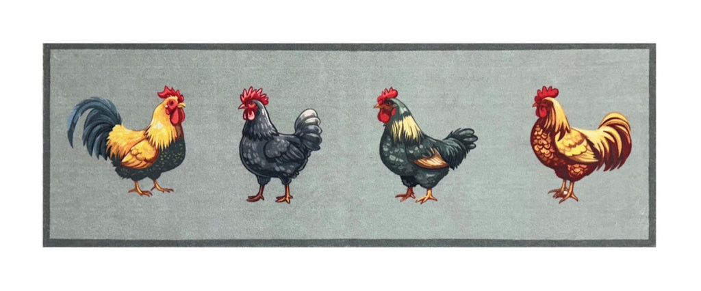 Knightsbridge Chickens Green Doormat