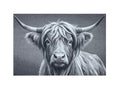 Knightsbridge Highland Cow Grey Doormat