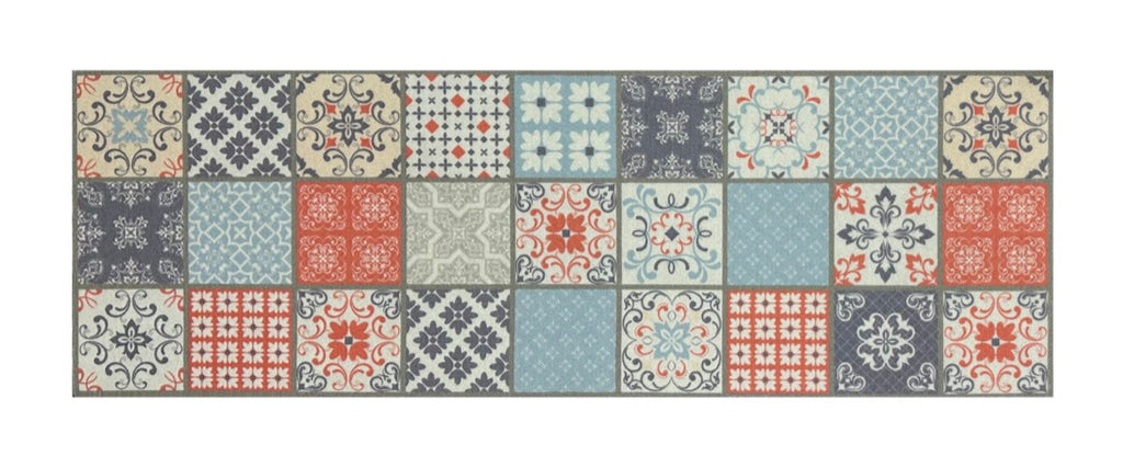 Knightsbridge Victorian Tile Multi Doormat