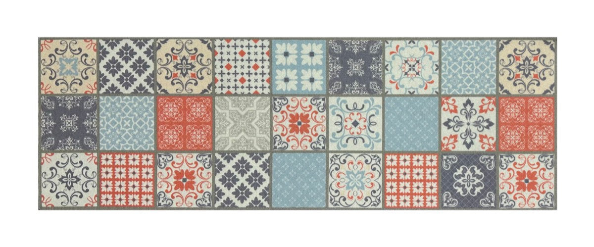 Knightsbridge Victorian Tile Multi Doormat