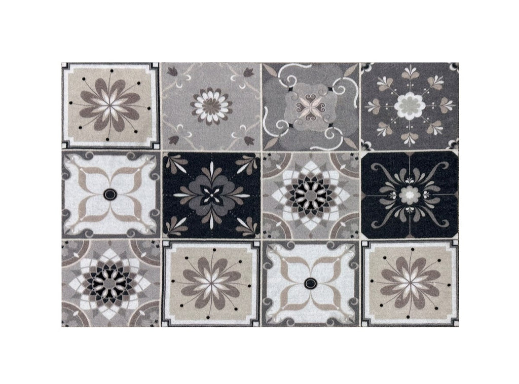 Knightsbridge Victorian Tile Stone Doormat