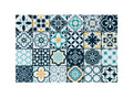Knightsbridge Victorian Tile Teal Doormat