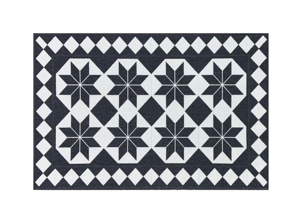 Knightsbridge Victorian Vintage Black Doormat