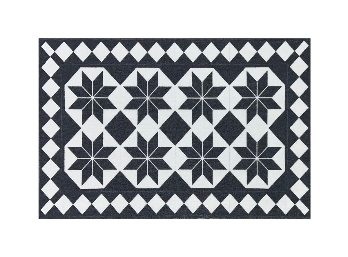 Knightsbridge Victorian Vintage Black Doormat