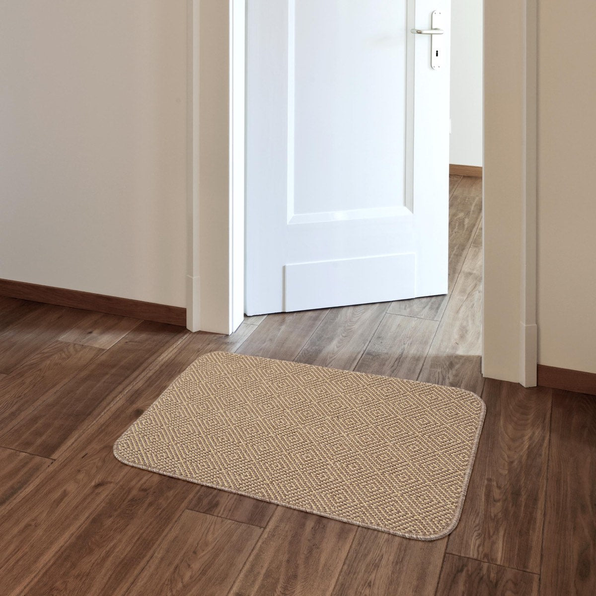 Prague Mocha Cream Washable Mat
